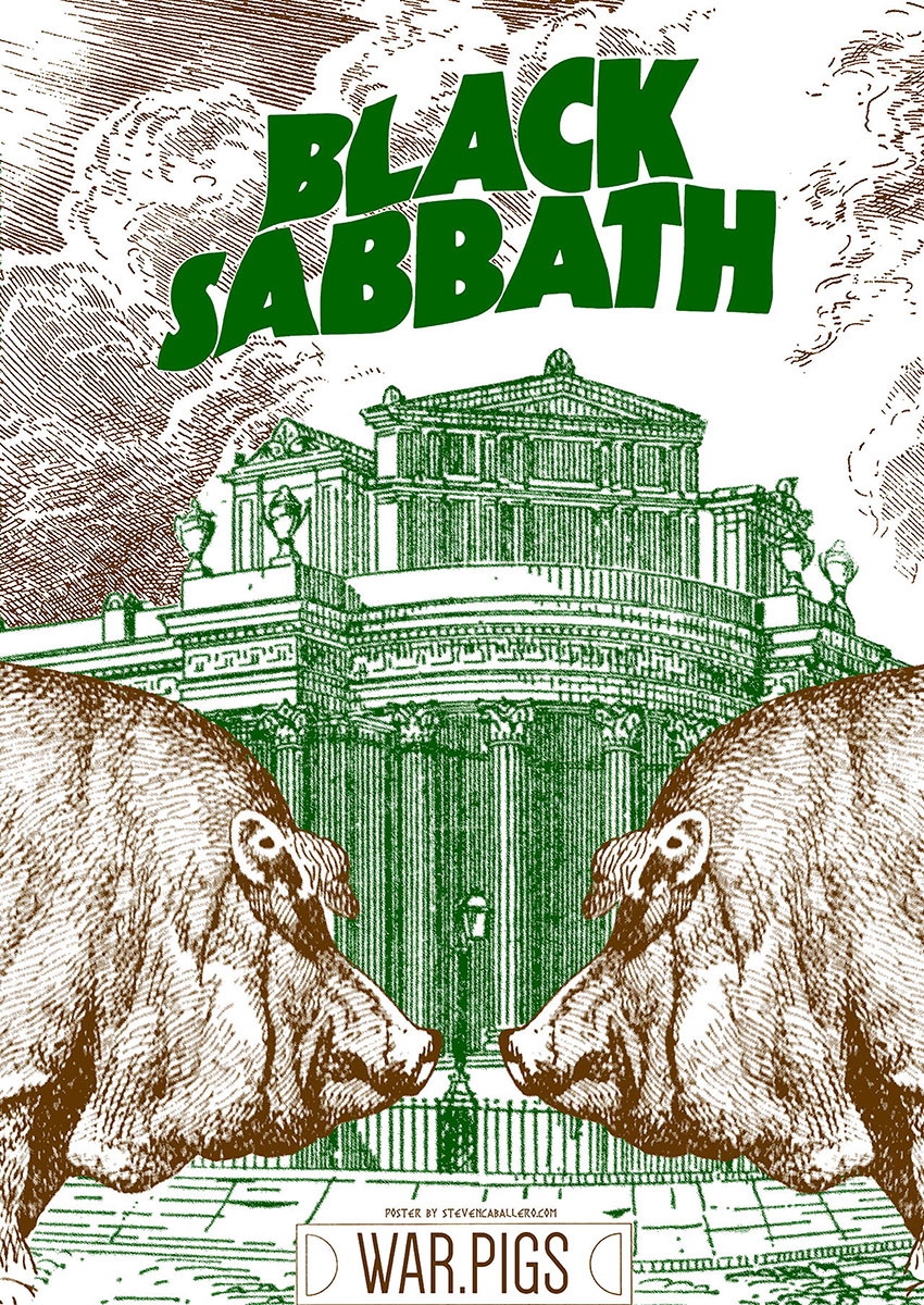 Black Sabbath War Pigs Artwork Canvas Print & Poster Wall Art - AI PRINT LAB